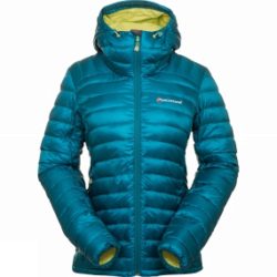 Montane Womens Featherlite Down Jacket Zanskar Blue/Wild Lime